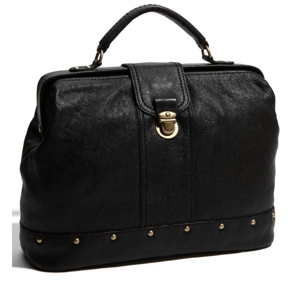 Like New Nordstrom Leather Hinge Doctor Bag